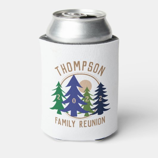 ファミリー懇親会の木パーソナライズされた材 缶クーラー (缶裏面)