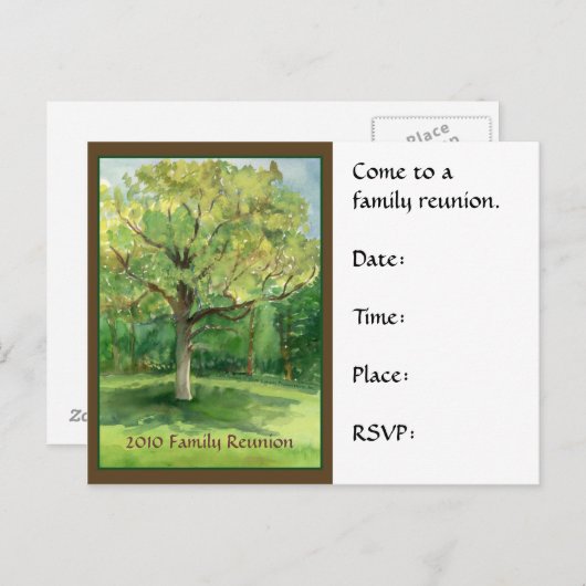 ファミリー懇親会はがき招待状 インビテーションポストカード (正面/裏面)