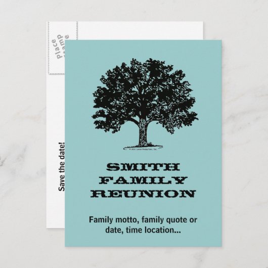 ファミリー懇親会はがき招待状 案内ポストカード (正面/裏面)