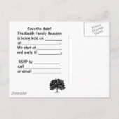 ファミリー懇親会はがき招待状 案内ポストカード (裏面)