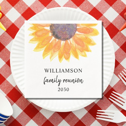 ファミリー懇親会ひまわり スタンダードカクテルナプキン