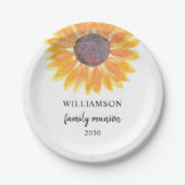 ファミリー懇親会ひまわり ペーパープレート (正面)