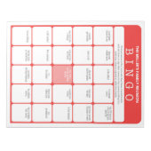 ファミリー懇親会アイスブレーカービンゴゲーム ノートパッド (正面)