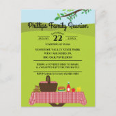 ファミリー懇親会アットザパークピクニックテーブル インビテーションポストカード (正面)