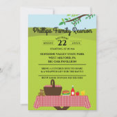 ファミリー懇親会アットザパークピクニックテーブル 招待状 (正面)