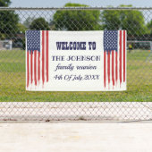 ファミリー懇親会アメリカ国旗 横断幕 (インサイチュ)