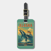 ファミリー懇親会アラスカホエールクルーズラゲッジタグ ラゲッジタグ (正面縦)