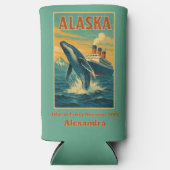 ファミリー懇親会アラスカホエールクルーズ スリム缶クーラー (正面)