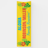 ファミリー懇親会アロハルアウ（ハワイ式宴会）テーマバナー 横断幕 (縦)