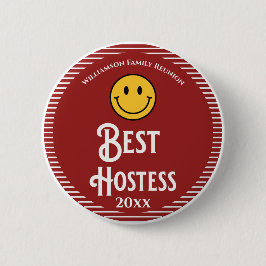 ファミリー懇親会アワード最高のホスステス 缶バッジ
