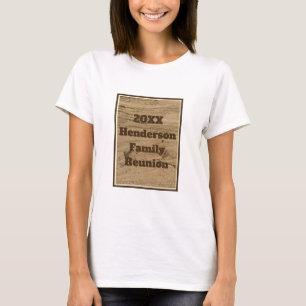 ファミリー懇親会ウェアラブルキープサク素朴ブラウン Tシャツ