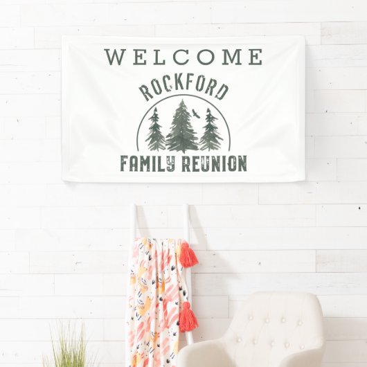 ファミリー懇親会ウェルカムグリーンフォレストツリーズ 横断幕 (インサイチュ)