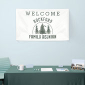 ファミリー懇親会ウェルカムグリーンフォレストツリーズ 横断幕 (トレードショー)