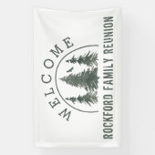 ファミリー懇親会ウェルカムグリーンフォレストパインツリーズ 横断幕 (縦)