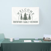 ファミリー懇親会ウェルカムグリーンフォレストパインツリーズ 横断幕 (トレードショー)