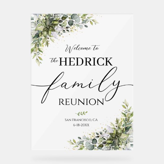 ファミリー懇親会ウェルカムサイン、懇親会ポスター アクリルサイン (正面)