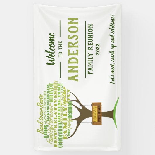 ファミリー懇親会ウェルカムバナー 横断幕 (縦)