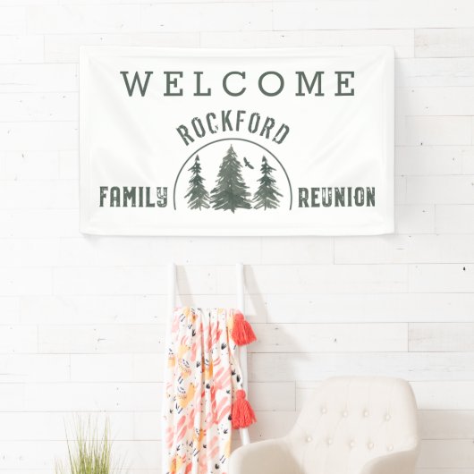 ファミリー懇親会ウェルカムフォレストツリーズグリーン 横断幕 (インサイチュ)