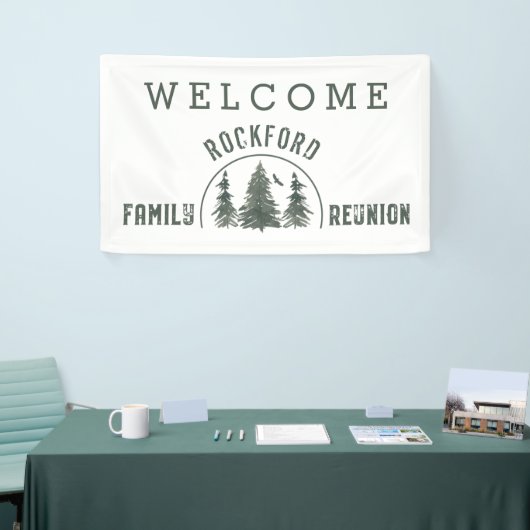 ファミリー懇親会ウェルカムフォレストツリーズグリーン 横断幕 (トレードショー)