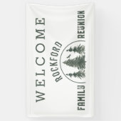 ファミリー懇親会ウェルカムフォレストツリーズグリーン 横断幕 (縦)