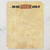 ファミリー懇親会ウエスタンレターフライヤー招待状 (正面/裏面)