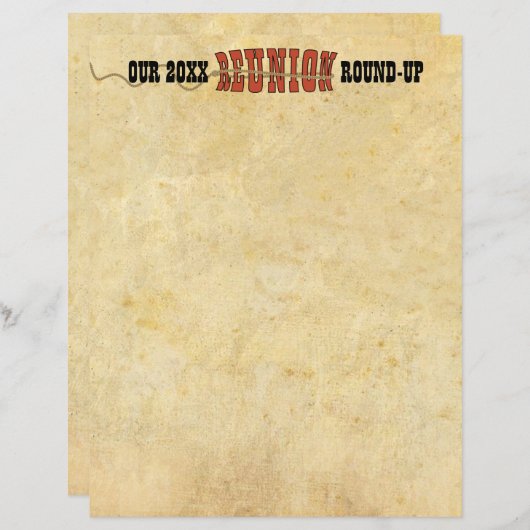 ファミリー懇親会ウエスタンレターフライヤー招待状 (正面/裏面)