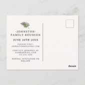 ファミリー懇親会ウォーターカラーパームツリービーチパーティー ポストカード (裏面)