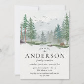 ファミリー懇親会ウォーターカラーフォレストアウトドアキャンプ 招待状 (正面)