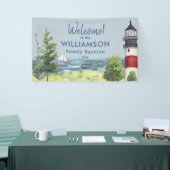 ファミリー懇親会ウォーターカラーライトハウスウェルカム 横断幕 (トレードショー)