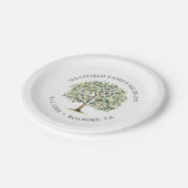 ファミリー懇親会ウッドランドウォーターカラーツリー ペーパープレート (アングル)
