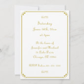 ファミリー懇親会エレガントツリーラグジュアモダンリー金ゴールド 招待状 (裏面)