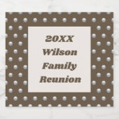 ファミリー懇親会エレガント銀水玉模様パターン ビールラベル (シングルラベル)