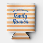 ファミリー懇親会オレンジホワイトストライプズ 缶クーラー (正面)