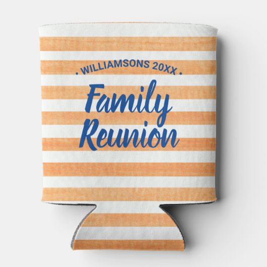 ファミリー懇親会オレンジホワイトストライプズ 缶クーラー (裏面)