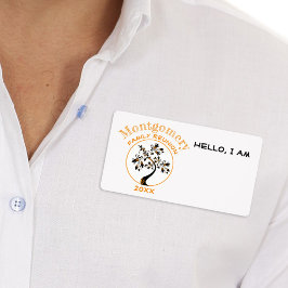 ファミリー懇親会オレンモダンジツリー名前をカスタムするラベル ラベル