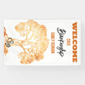 ファミリー懇親会オールドオレンジツリーアートカスタム 横断幕 (横)