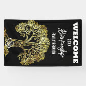 ファミリー懇親会オールドゴールデンツリーアートカスタム 横断幕 (横)