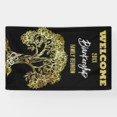 ファミリー懇親会オールドゴールデンツリーアートカスタム 横断幕 (横)