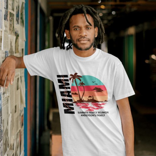 ファミリー懇親会カスタムクルーズサマービーチバケーション Tシャツ