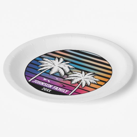 ファミリー懇親会カスタムクルーズバケーション ペーパープレート (アングル)