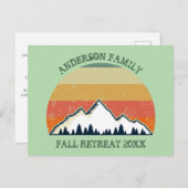 ファミリー懇親会カスタムサンセットパーティの招待状 ポストカード (正面/裏面)