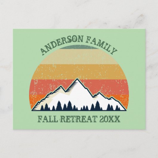 ファミリー懇親会カスタムサンセットパーティの招待状 ポストカード (正面)