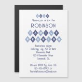 ファミリー懇親会カスタムパーティの招待状磁石 (正面/裏面)