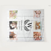 ファミリー懇親会カスタムフォトコラージングモノグラム タペストリー (正面(横))