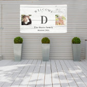 ファミリー懇親会カスタムフォトモノグラムウェルカム 横断幕