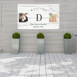 ファミリー懇親会カスタムフォトモノグラムウェルカム 横断幕