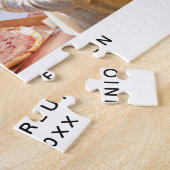 ファミリー懇親会カスタムフォト文字 ジグソーパズル (側面)