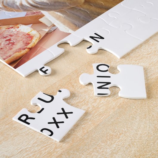 ファミリー懇親会カスタムフォト文字 ジグソーパズル (側面)