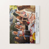 ファミリー懇親会カスタムフォト文字 ジグソーパズル (縦)