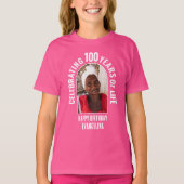 ファミリー懇親会カスタムマッチング誕生日写真 Tシャツ (正面)